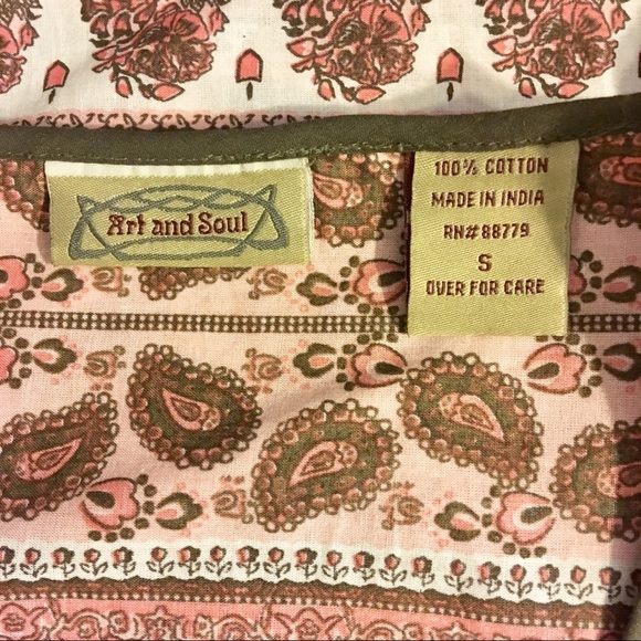 ART AND SOUL boho paisley tunic - Picture 6 of 6